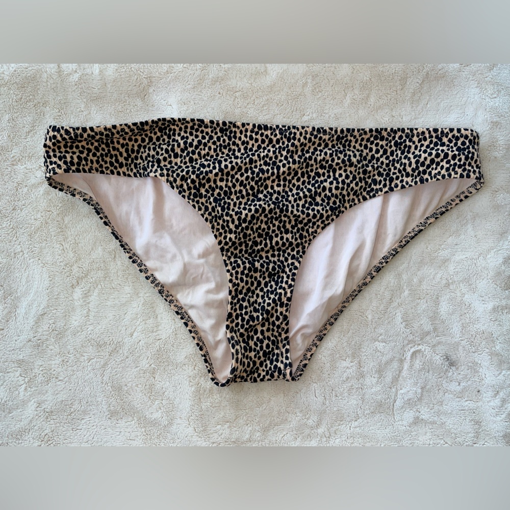 Shade & Shore Swim Leopard Print Bikini Bottom MEDIUM